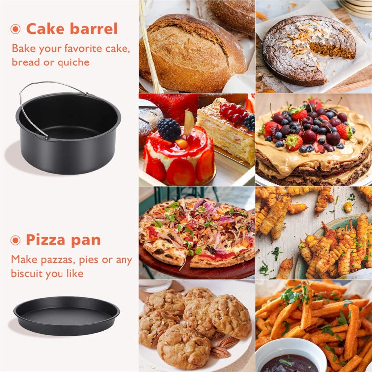 Cake Basket with Handle + Pizza Tray Air Fryer Accessory Set Bakeware, 6 -inch, 7 -inch, 8 -inch, 9 -inch