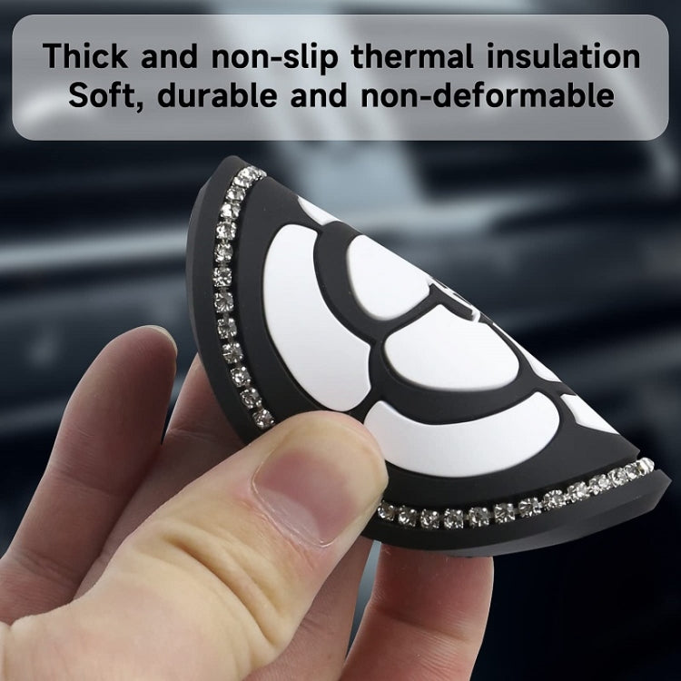 Car Water Cup Anti-skid Mat Door Slot Interior Modification Mat With diamond