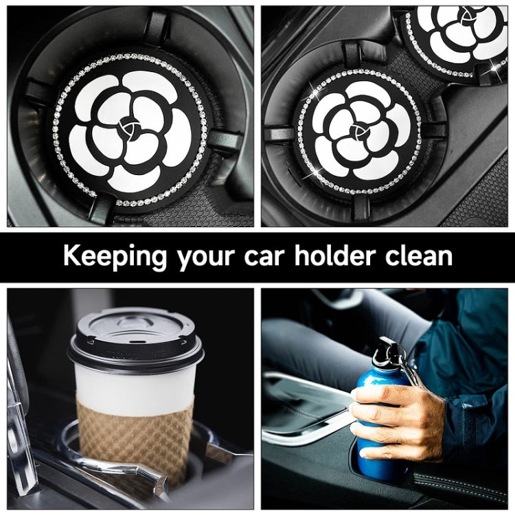 Car Water Cup Anti-skid Mat Door Slot Interior Modification Mat With diamond