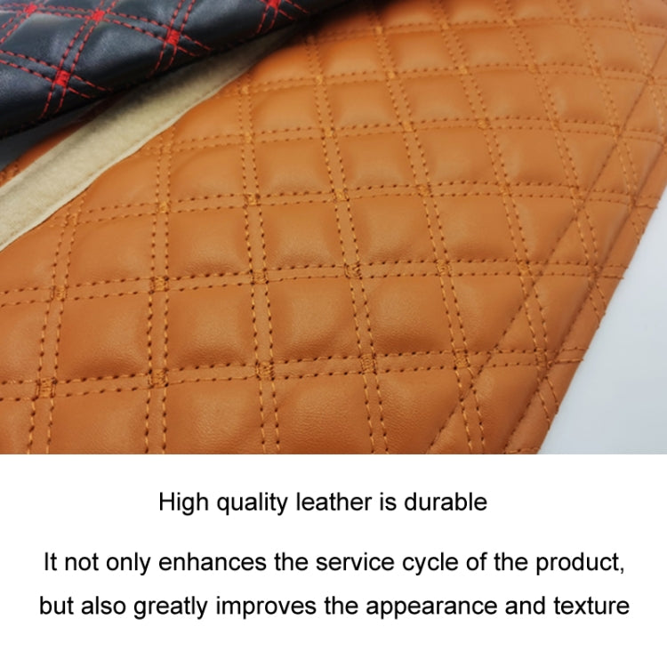 Rhombus Leather Seat Belt Shoulder Protector Pads, Black Leather Red Line, Black Leather White Line, Light Brown, Beige, Light Grey