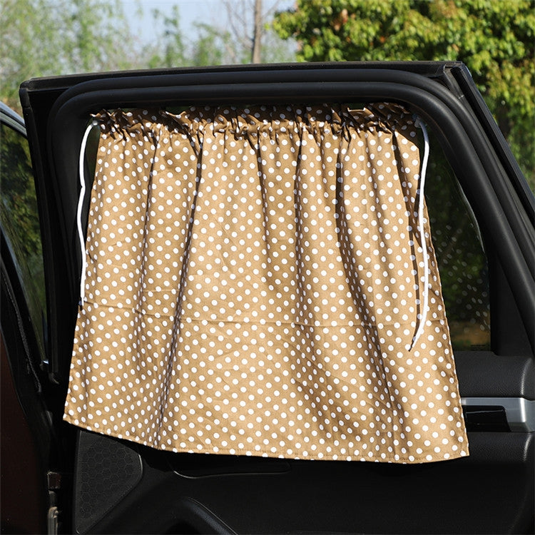 Car Heat Insulation Blackout Cartoon Cotton Sunshade, Rabbit, Striped Blue Rabbit, Coffee Wave Point, Small Floral, Pony, Pink, Blue Flower, Cherry, Long Ears Rabbit