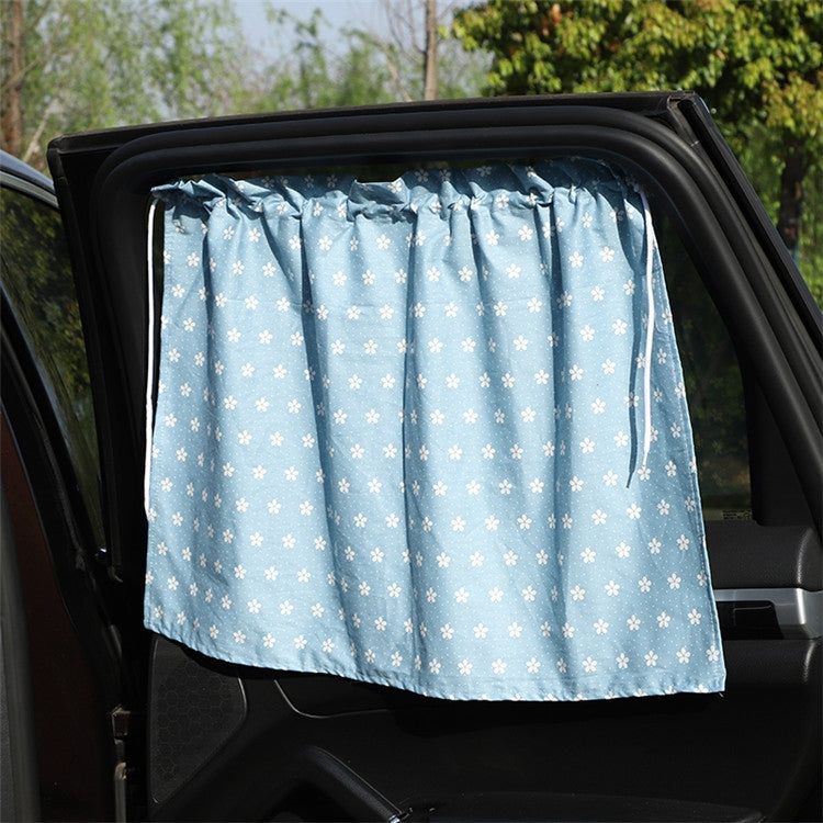 Car Heat Insulation Blackout Cartoon Cotton Sunshade, Rabbit, Striped Blue Rabbit, Coffee Wave Point, Small Floral, Pony, Pink, Blue Flower, Cherry, Long Ears Rabbit