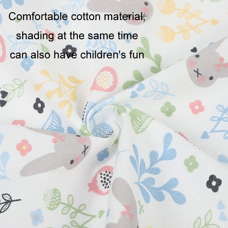 Car Heat Insulation Blackout Cartoon Cotton Sunshade, Rabbit, Striped Blue Rabbit, Coffee Wave Point, Small Floral, Pony, Pink, Blue Flower, Cherry, Long Ears Rabbit