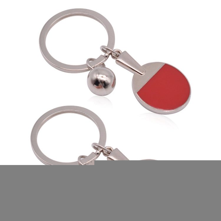 2pcs Table Tennis Metal Keychain Small Gift
