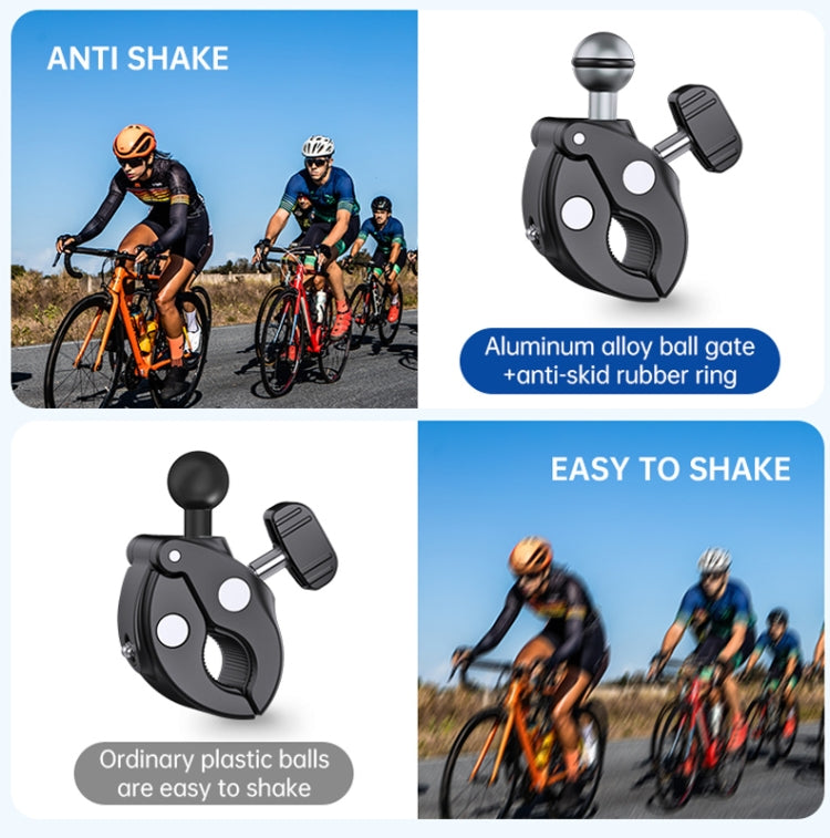 TELESIN Plastic Crab Claw Handlebar Tube Clamp For Sports Camera Mobile Phones, Plastic