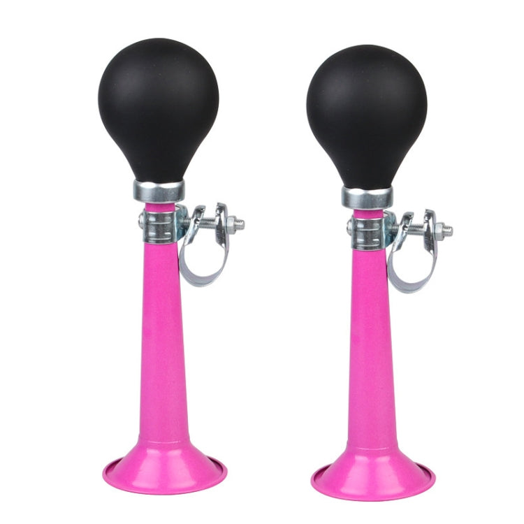 2pcs 7 inch Metal Plating Bicycle Air Horn Bicycle Accessories, Black, Red, Blue, Pink, Green, Silver