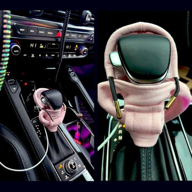 2pcs Car Gear Shift Brake Handle Hoodie Decorative Cover