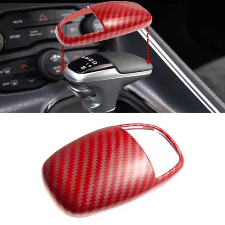 For Dodge Challenger/Charger SRT Gear Left-hand Drive Head Cover Gear Lever Decoration, Black, Red