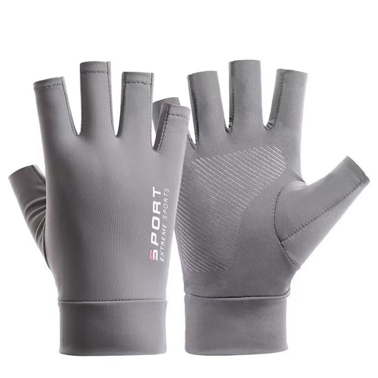 Summer Ice Silk Thin Sunscreen Gloves Fishing Non-slip Takeaway Rider Gloves, Free Code
