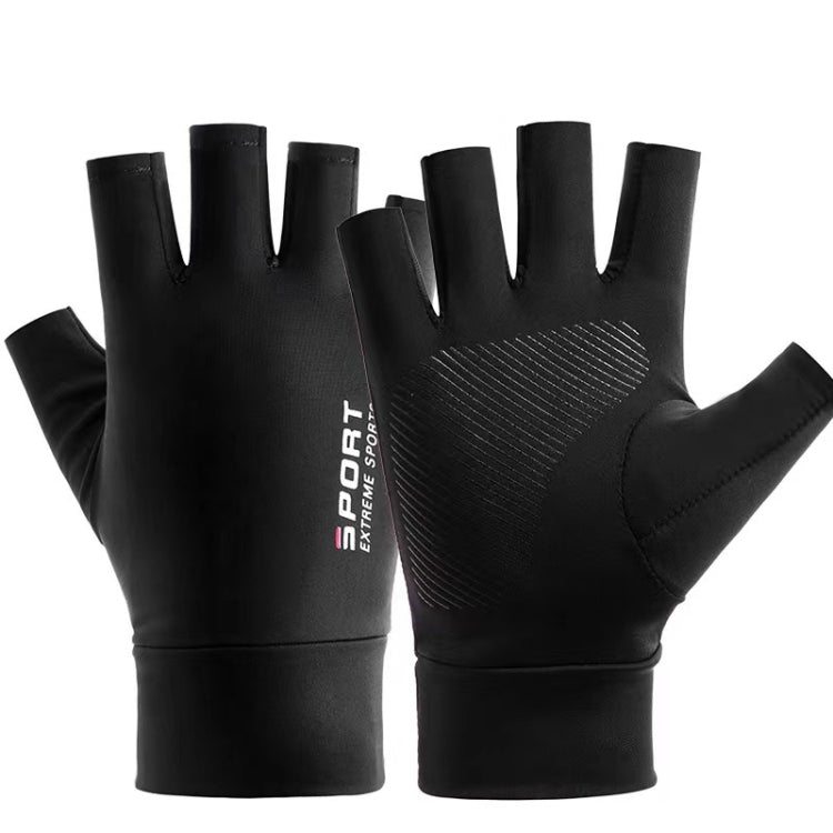 Summer Ice Silk Thin Sunscreen Gloves Fishing Non-slip Takeaway Rider Gloves, Free Code