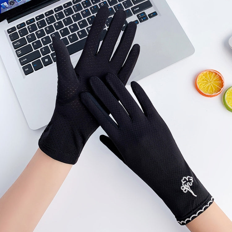 Summer Sunscreen Anti-ultraviolet Ice Silk Thin Gloves, Free Code