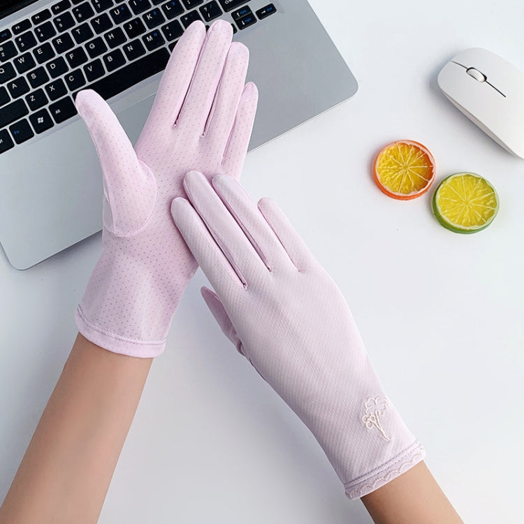 Summer Sunscreen Anti-ultraviolet Ice Silk Thin Gloves, Free Code