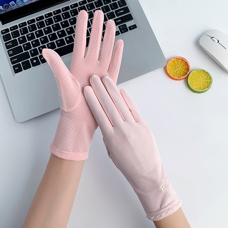 Summer Sunscreen Anti-ultraviolet Ice Silk Thin Gloves, Free Code