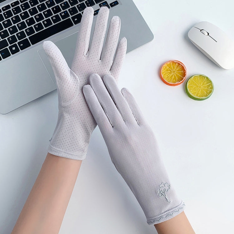 Summer Sunscreen Anti-ultraviolet Ice Silk Thin Gloves, Free Code