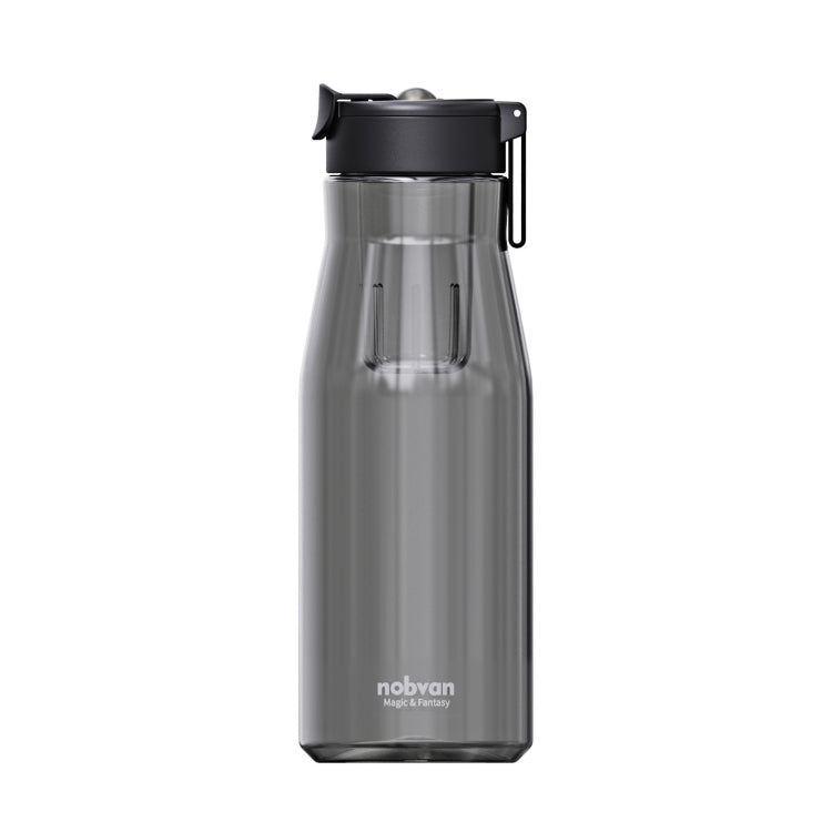Nobvan Magic Ball Magnetic Bomb Tea Warehouse Tritan Large Capacity Sports Cup, 550ml (Transparent), 550ml (Gray), 800ml (Transparent), 800ml (Blue ), 800ml (Purple), 1000ml (Transparent), 1000ml (Gray), 1200ml (Transparent), 1200ml (Gray)