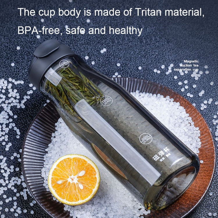 Nobvan Magic Ball Magnetic Bomb Tea Warehouse Tritan Large Capacity Sports Cup, 550ml (Transparent), 550ml (Gray), 800ml (Transparent), 800ml (Blue ), 800ml (Purple), 1000ml (Transparent), 1000ml (Gray), 1200ml (Transparent), 1200ml (Gray)