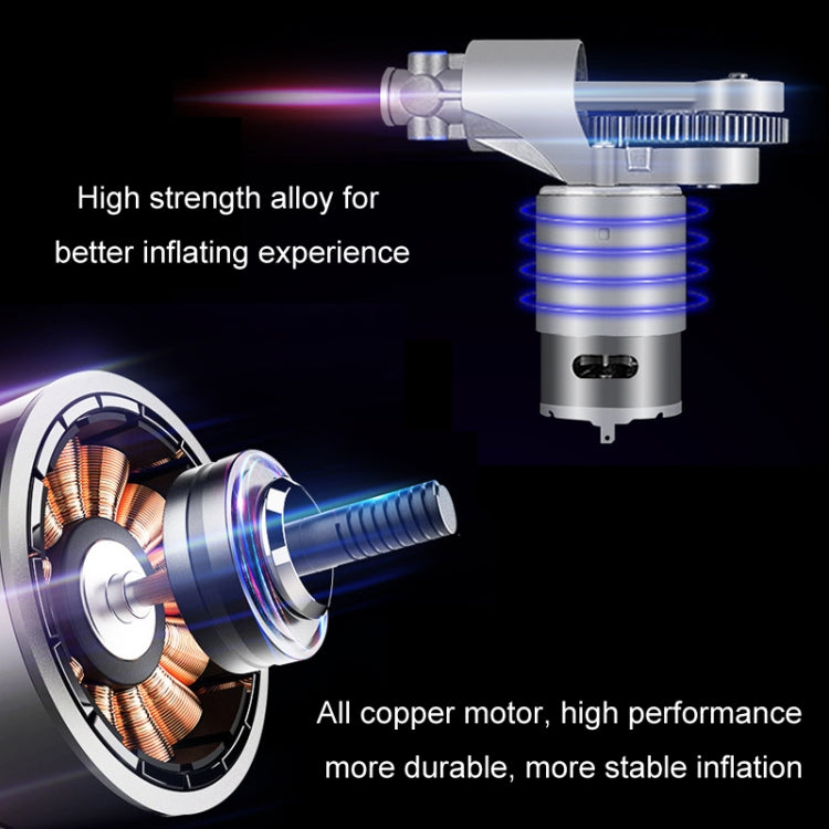 12V Metal Cylinder Smart Digital Display Portable Mini Tire Pump, No. 30 Manual Shutdown, No. 30 Automatic Charging Stopping