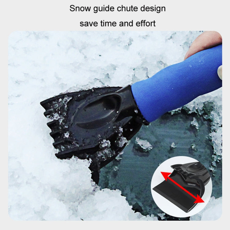 Vehicle Mounted Snow Shovel De-Icer Cleaning Tool, Black+Gloves, Blue+Gloves, Red+Gloves, Black, Blue, Red
