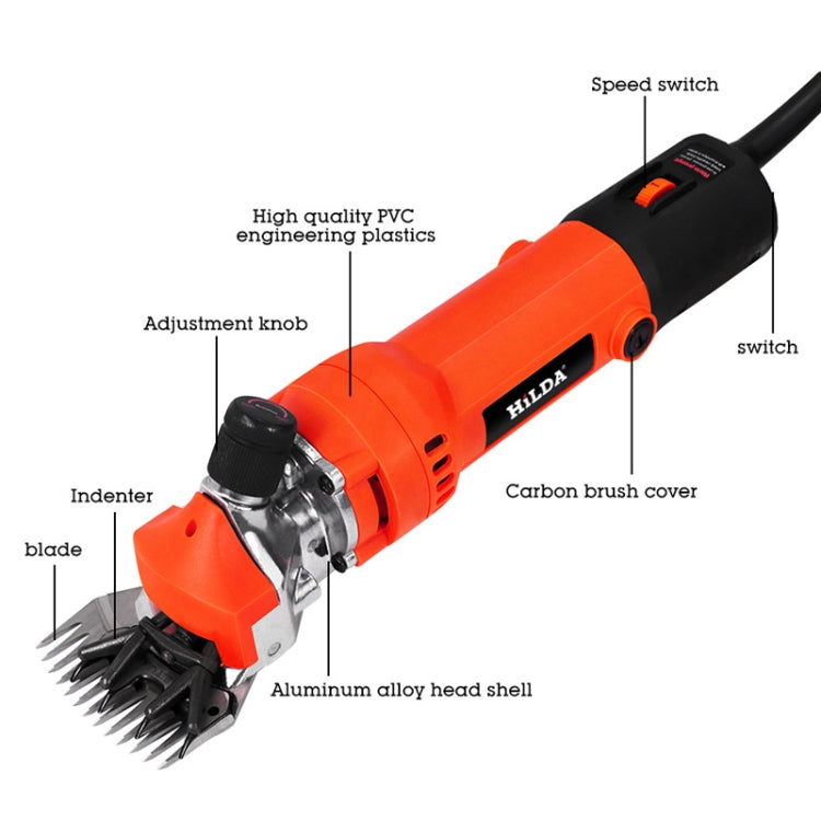 HILDA Motorized Wool Scissors Power Shear Tool Kit, EU Plug Black, EU Plug Red, US Plug Black, US Plug Red