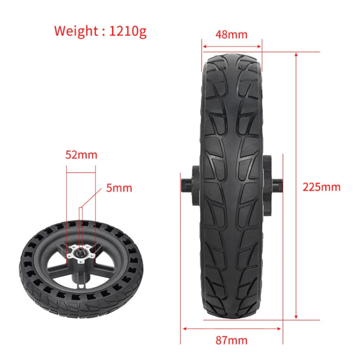 For Xiaomi M365 Electric Scooter 8.5-inch Rear Wheel  Solid Shock-absorbing Honeycomb Tire with Hub, 8.5-inch