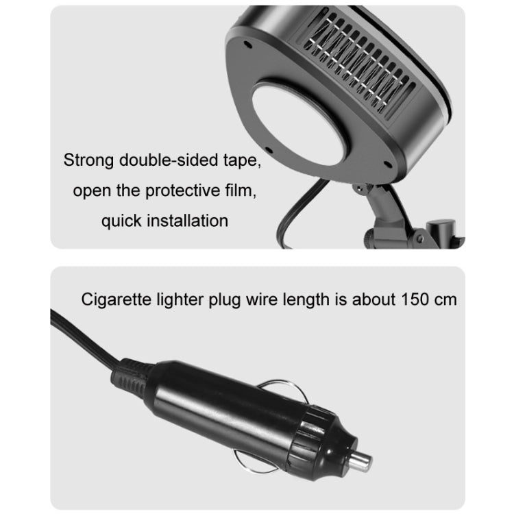 Winter Car Triangle Heater Defrost Electric Heater, 12V Ordinary Base