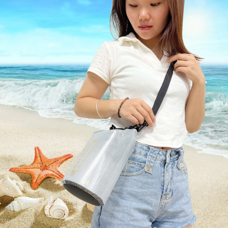 2L Outdoor Translucent Waterproof Bag Beach Rafting Swimming Bag, without Strap