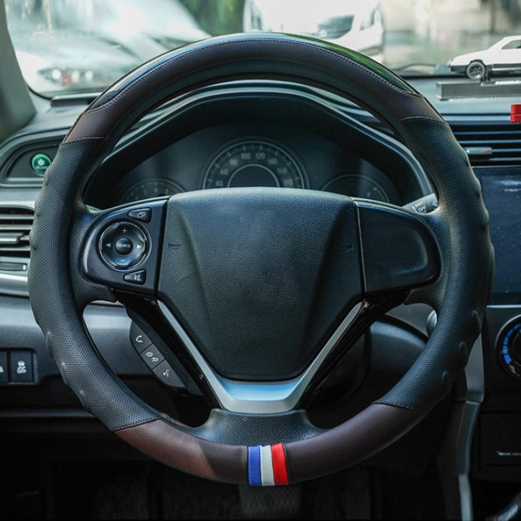 38cm Microfiber Leather Sports Colorful Car Steering Wheel Cover, Black, Blue, Green, Red, Pink, Orange, Brown