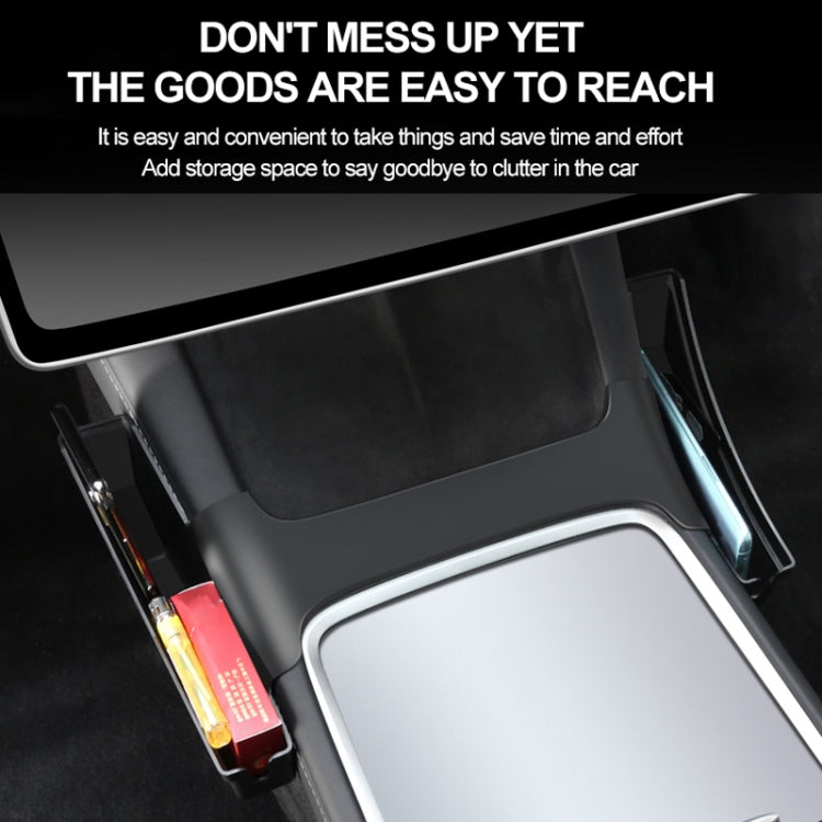 For Tesla Model Y / 3 Center Side Storage Box Side Organizer Saddle Box Interior Modification Accessories, Center Side Storage Box