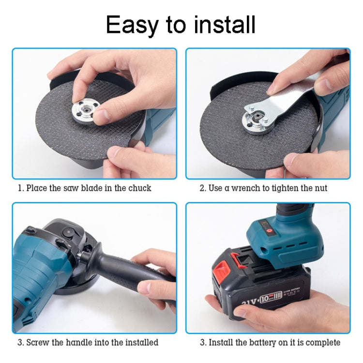 HILDA 21V Brushless Angle Grinder Lithium Cutting Machine, 1 Battery+1 Charger US Plug, 2 Battery+1 Charger US Plug, 1 Battery+1 Charger EU Plug, 2 Battery +1 Charger EU Plug