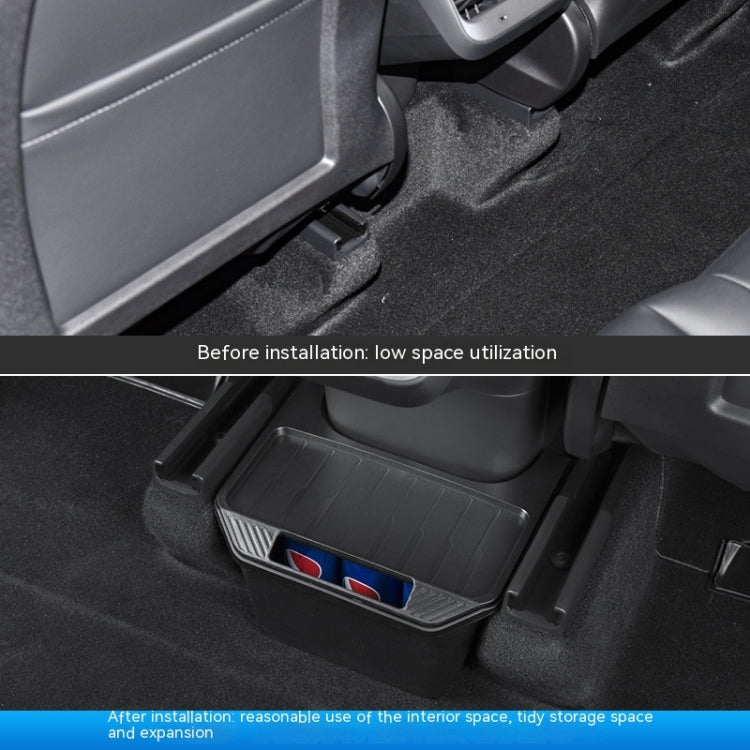 For Tesla Model Y Garbage Can Bin Accessories Rear Center Console Storage Box Organizer, Black