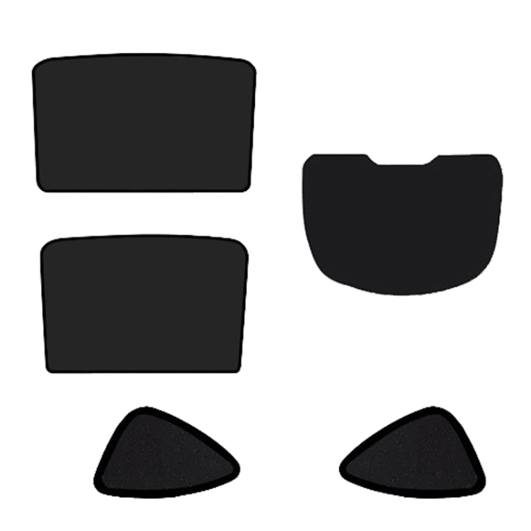 For Tesla Model Y Ice Crystal Sunshade Car Roof Front And Rear Sunroof Shade, 2pcs /Set, 3pcs /Set, 4pcs /Set, 5pcs /Set