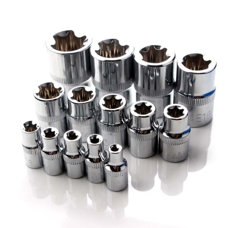 14pcs/set E-type 6-corner Plum Blossom Socket Combination Car Repair Kit Tool