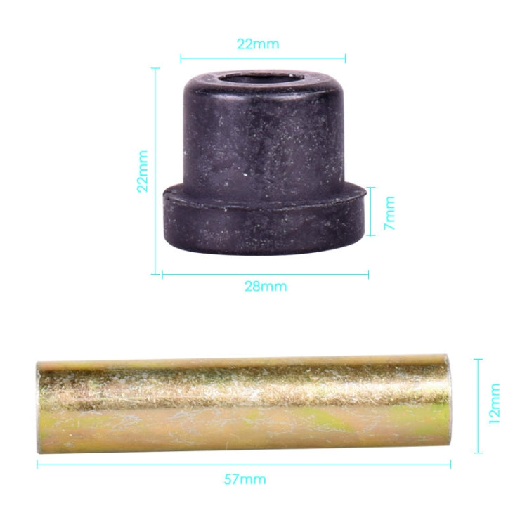 Golf Cart Front And Rear Steel Plate Rubber Sleeve Iron Sleeve Kit Leaf Spring Bushings, Iron Sleeve, Rubber Sleeve
