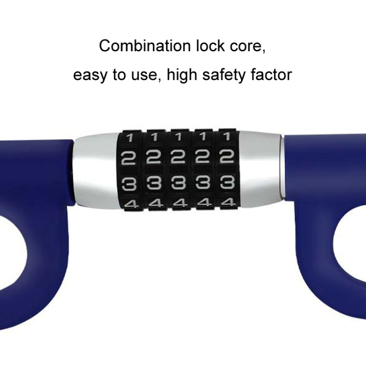 Car Anti-Theft Steering Wheel Retractable Adjustable Code Lock, Black, Blue, Red