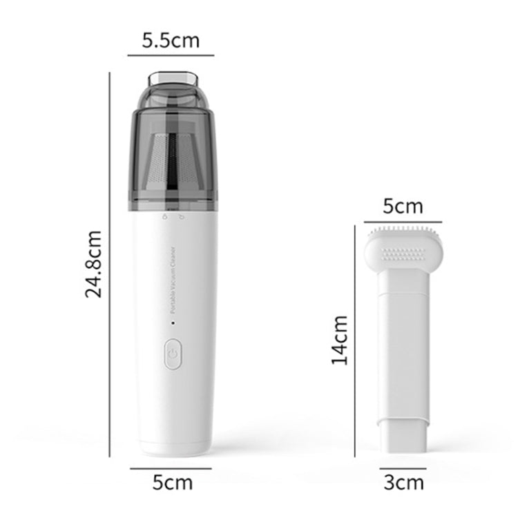 Mini Portable Detachable Wireless Handheld Powerful Car Vacuum Cleaner, Plastic Filter (White), Metal Filter (White), Plastic Filter (Black), Metal Filter (Black)
