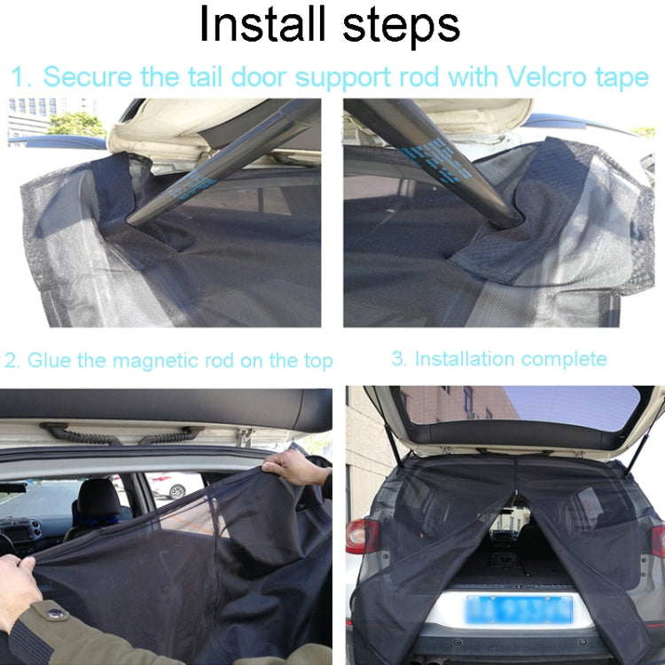 Car Tailgate Anti-Mosquito And Insect Screens Trunk Magnetic Sunscreen Mosquito Net, S 144 x 150cm, M 156 x 150cm, L 162 x 150cm, XL 174 x 150cm