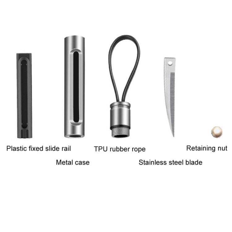 Mini Outdoor Portable Multi-functional Detachable Express Keychain, Black, Silver, Golden