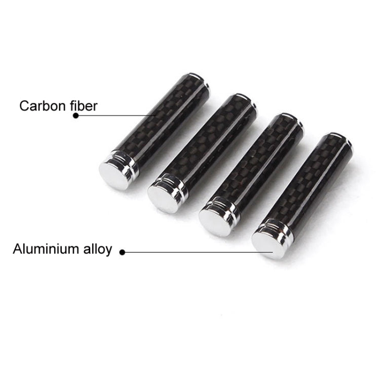 Carbon Fiber Door Interior Deadbolt Trim Cover, 4pcs/set