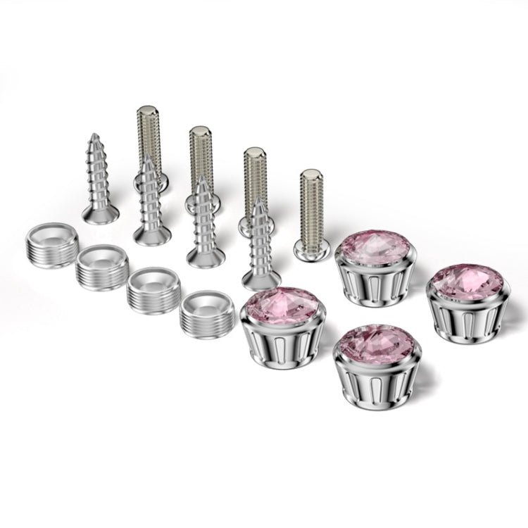 Licence Plate Frame Rhinestone Anti-theft Fixing Nut Cover