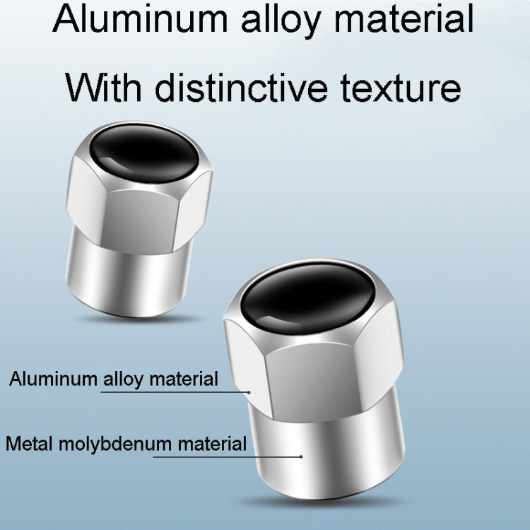 4pcs /Set Hexagonal Metal Tire Valve Caps Automobile Universal Modified Valve Covers, Hexagonal