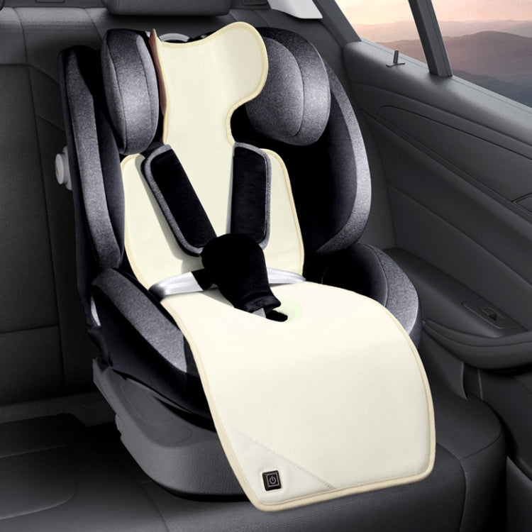 Car USB Heated Seat Cushion Winter Plush Child Seat Pad, 90x32cm