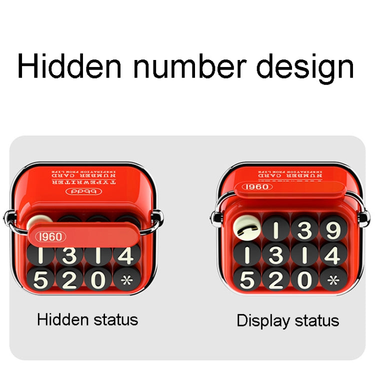 Bbdd Vintage Typewriter Temporary Parking License Plate Car Moving Phone Number Plaque