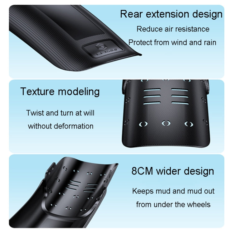 Front And Rear Universal Bicycle Mudguards Cycling Accessories Mountain Bike Riding Gear, ENLEE E-35431 Single, ENLEE E-35431 1pair