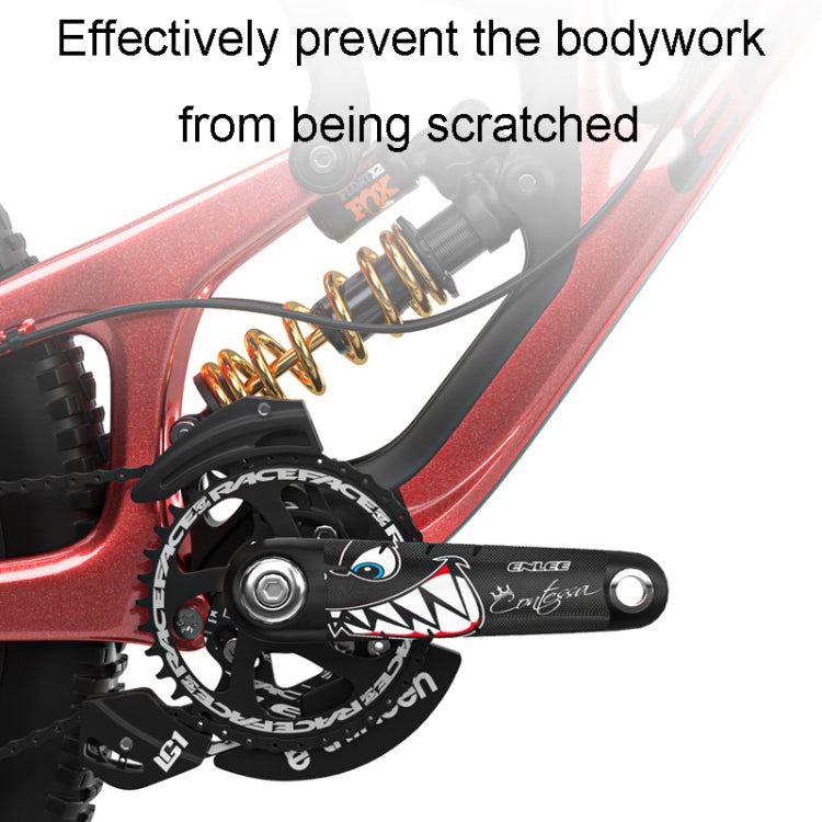 ENLEE EM2201 2pcs /Set Bicycle Crank Protective Covers Universal Decoration For Mountain And Road Bikes, Shark, Transparent, Flash, Explosion