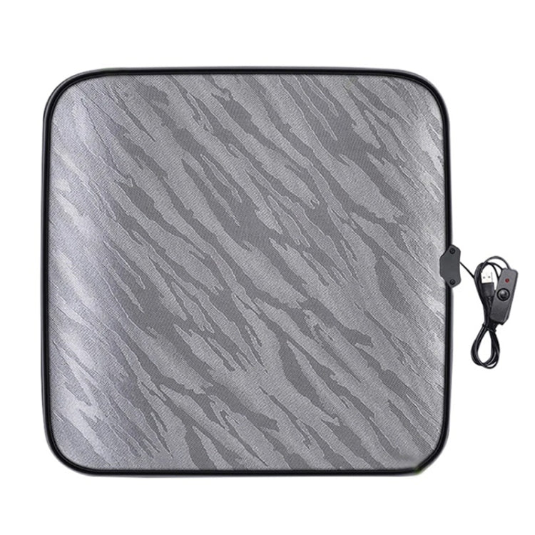 5V Car USB Interface Electric Heating Seat Cushion, Coffee, Gray, Black, Classic Black