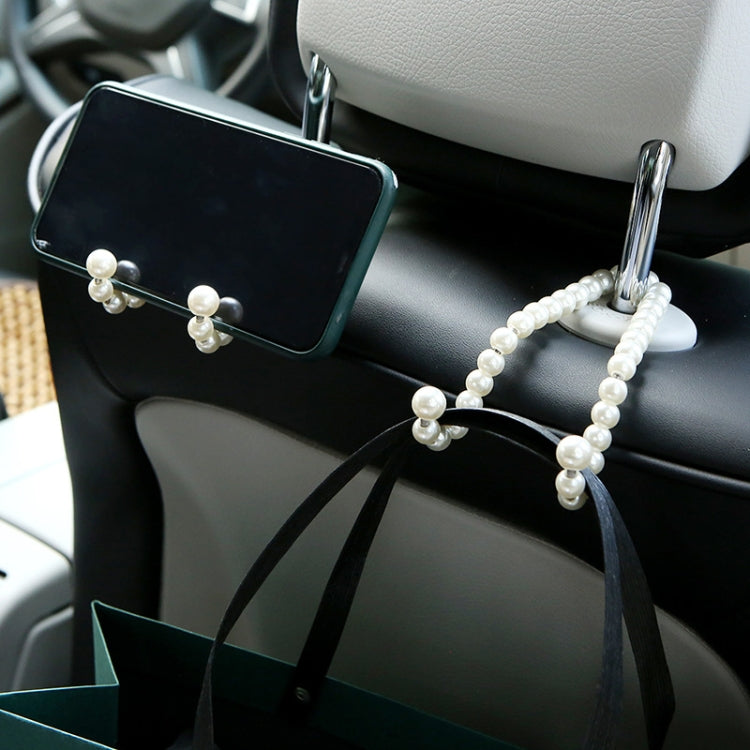 Stainless Steel Pearl Multifunctional Car Seat Back Hook