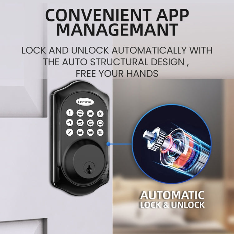C88 Bluetooth Remote Tuya Automatic Smart Electronic Password Door Lock, C88 Black