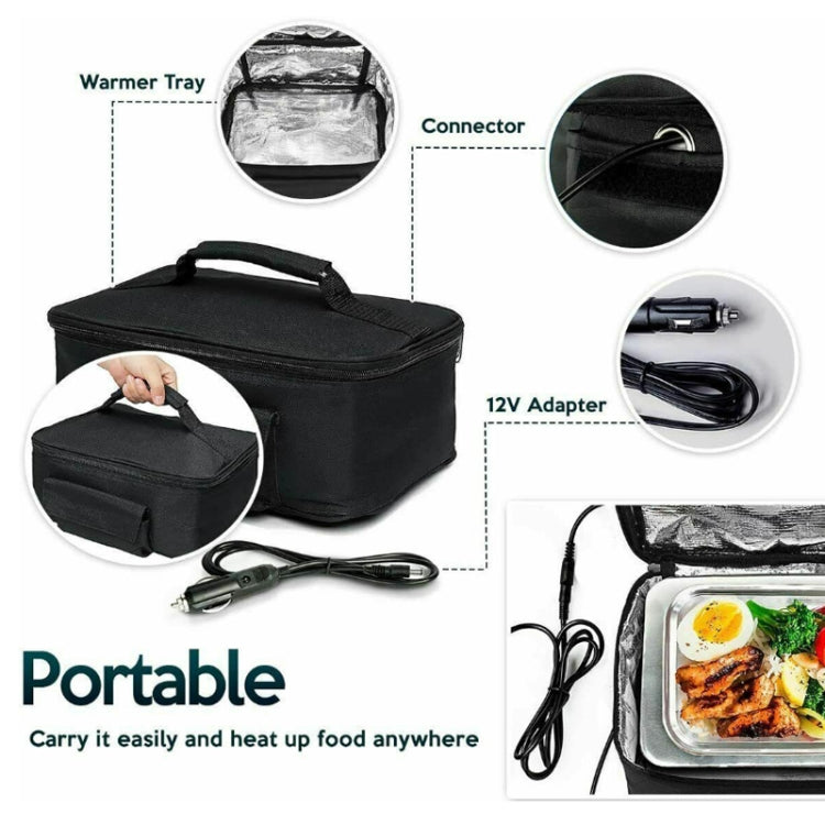 12V Food Warmers Electric Heater Lunch Box Container, US Plug Heated Lunch Box