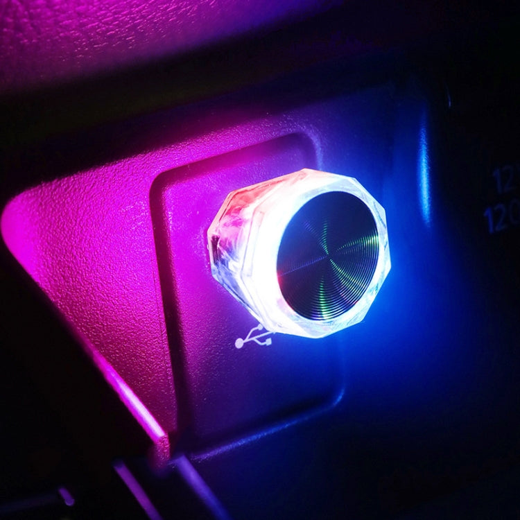 Car Diamond Model USB Ambient Light Charge-Free Plug And Play LED Decorative Lights