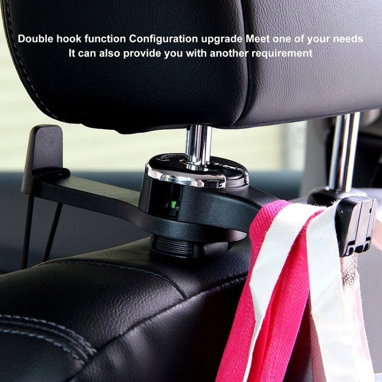 Car Back Seat Double Hook Phone Holder, Silver, Blue, Red